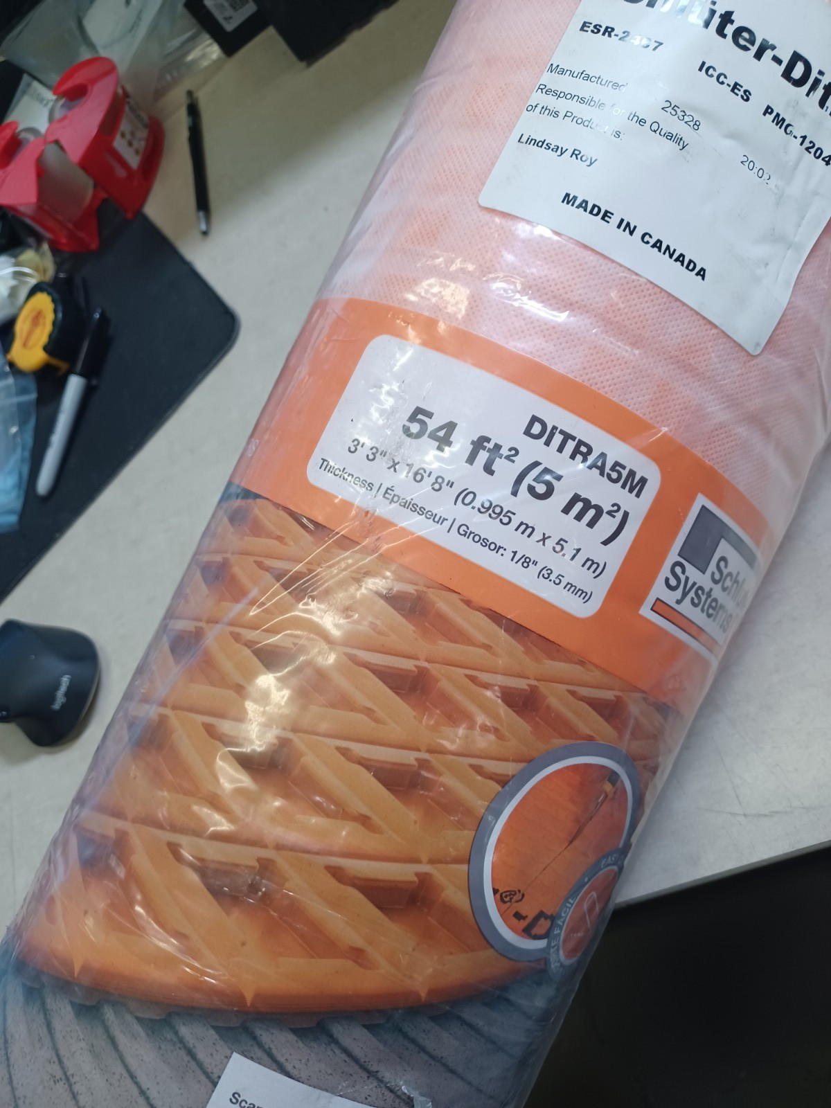 Schluter DITRA Uncoupling Membrane Roll – 54 SqFt ESR-2467