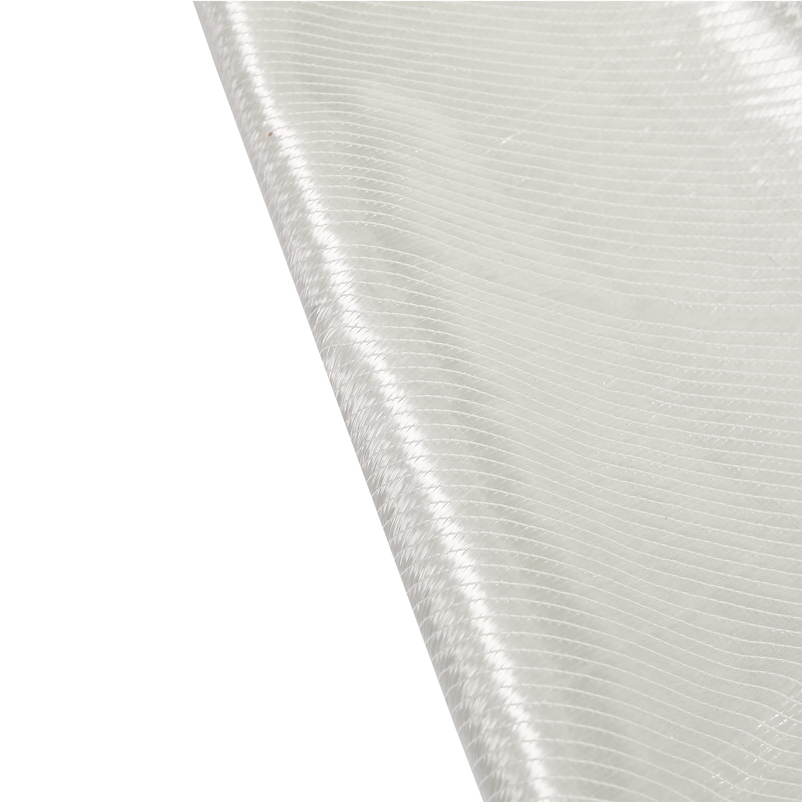 Bubujia +45°/-45° Fiberglass Biaxial Cloth Mat, 50″ x 5 Yards, Epoxy White