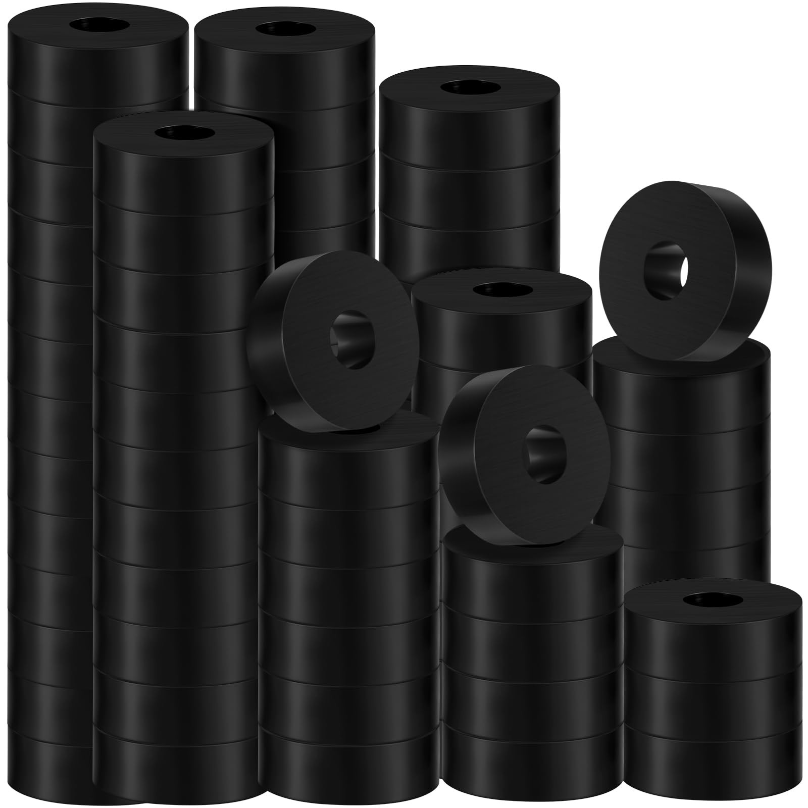 Fabbay Multi Purpose Rubber Spacer 1 OD x 3/8 ID x 1/2 Inch Thickness 1 inch