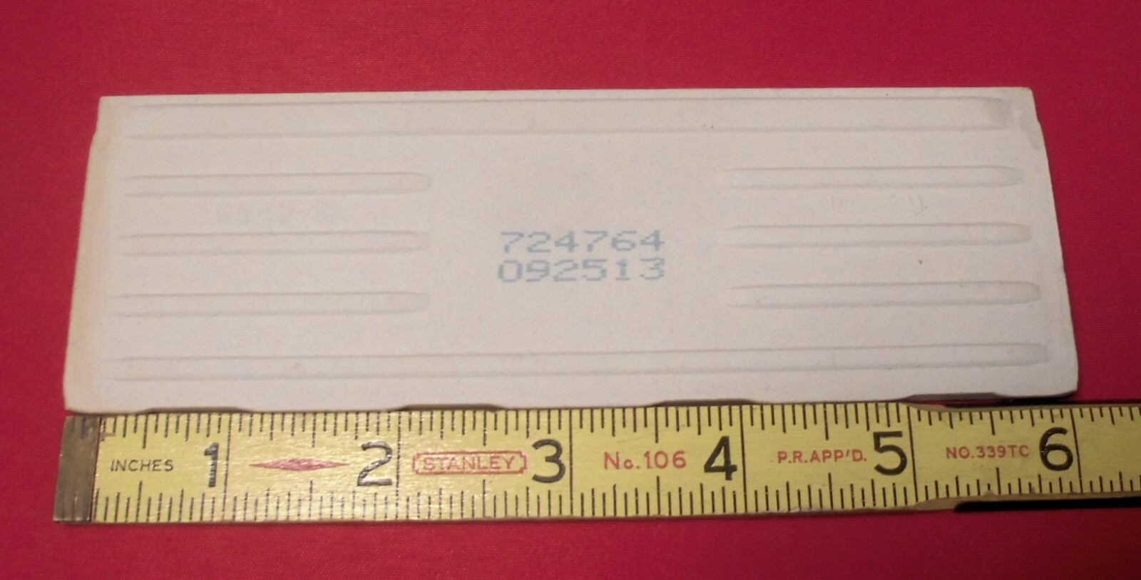 1 pc. Matte Bone: Bullnose Surface Flat Ceramic Tile #U-275 Moonstone, Made USA