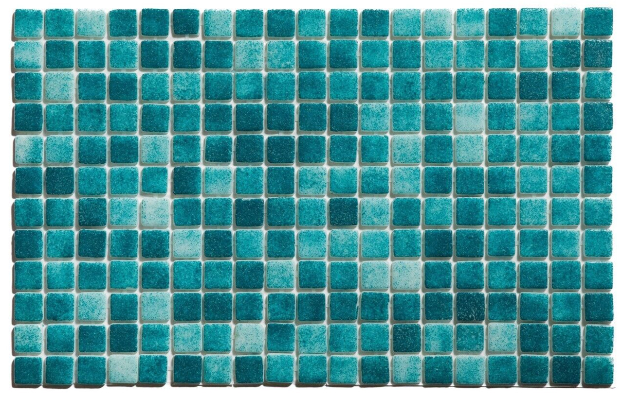 Pressed Glass Mosaic on Pool Net 32.5×51.5 – Bahamas Pool Matt