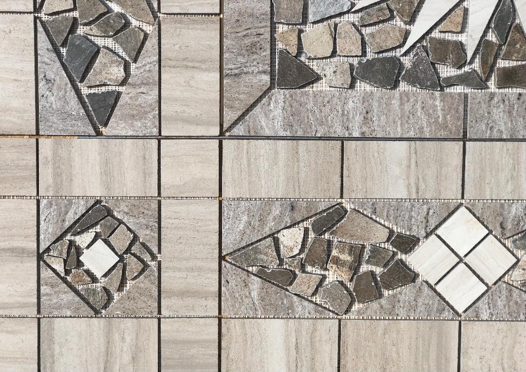 44 5/8″ x 44 5/8″ Tile Medallion Deco – Daltile Articulo and Porada tile series
