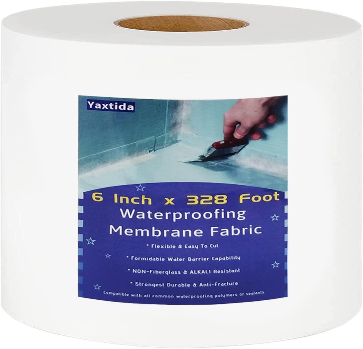 6 Inches X 328 Feet Waterproofing Membrane Anti Fracture Fabric, Reinforcing …
