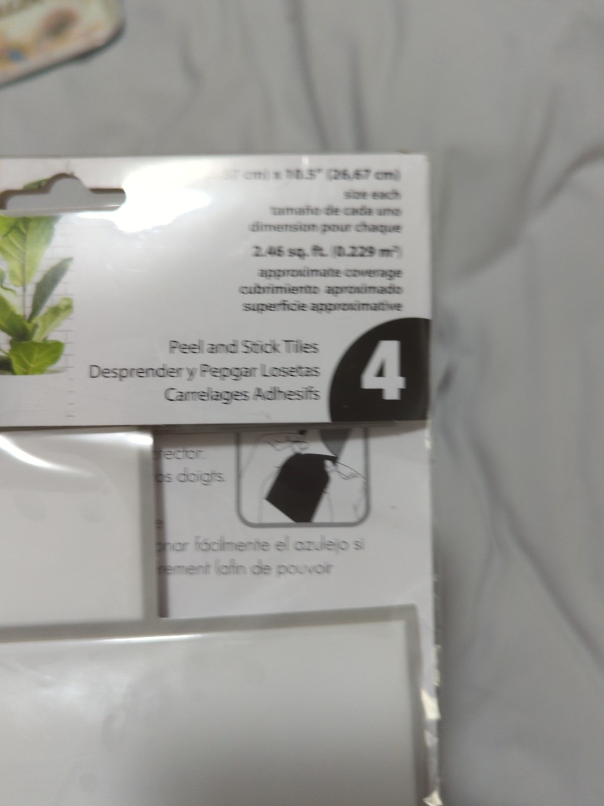 RoomMates 10.5″ x 10.5″ WHITE SUBWAY PEELN’STICK TILES (SET 4 SHEETS) BRAND NEW