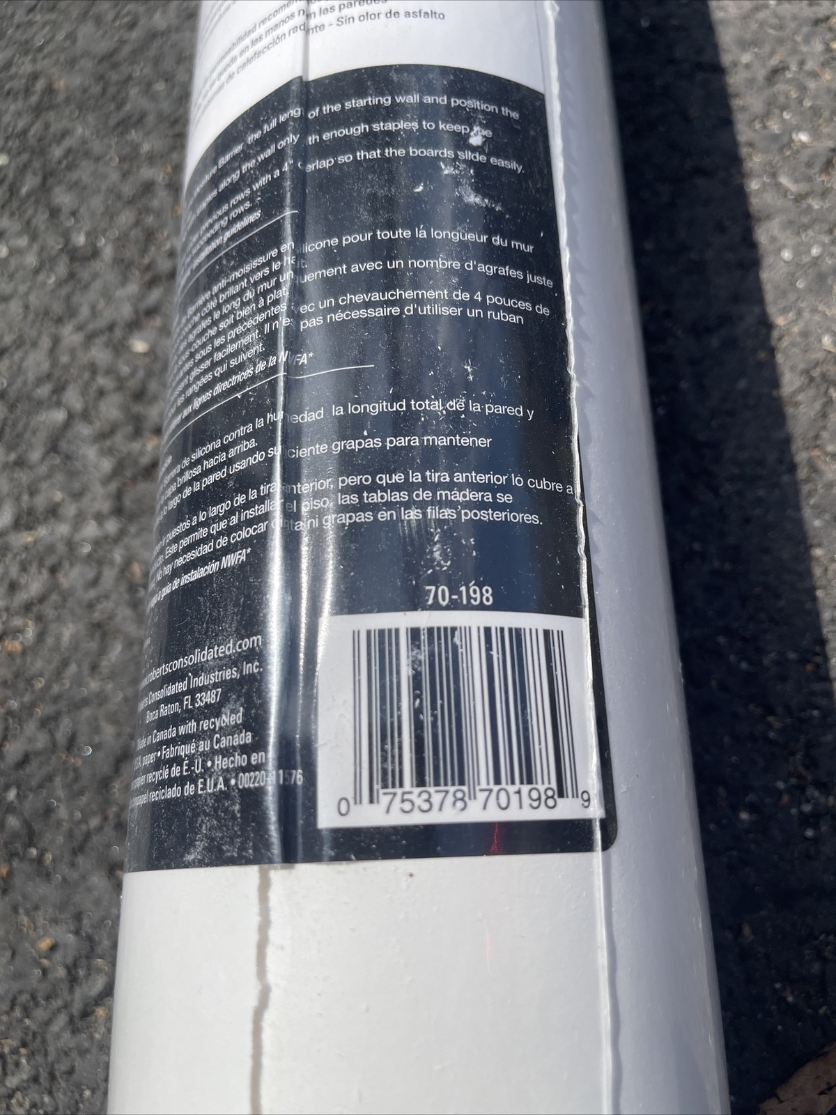 ROBERTS 70-198 Silicone Moisture Barrier 200 sq 31.5 in. x 76.25 ft. x 6 mil for