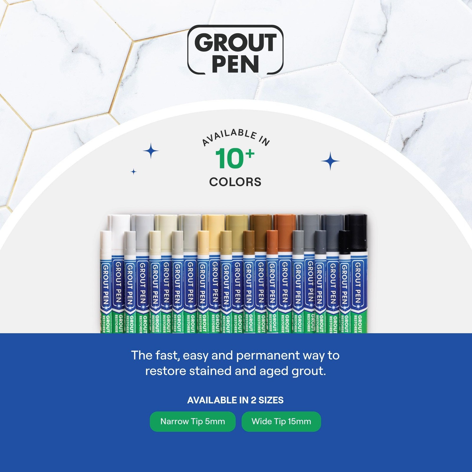 Grout Pen Light Grey Tile Paint Marker: Waterproof Narrow Tip,