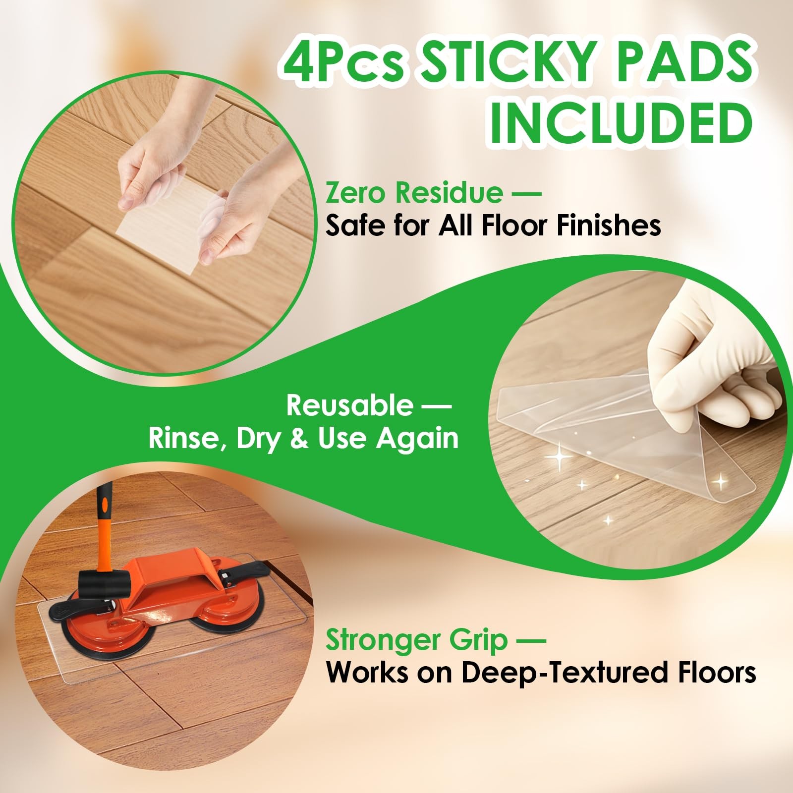 Floor Gap Fixer Tool to Fix a Floor, Vinyl Floor Repair Kit with Strong Sucti…