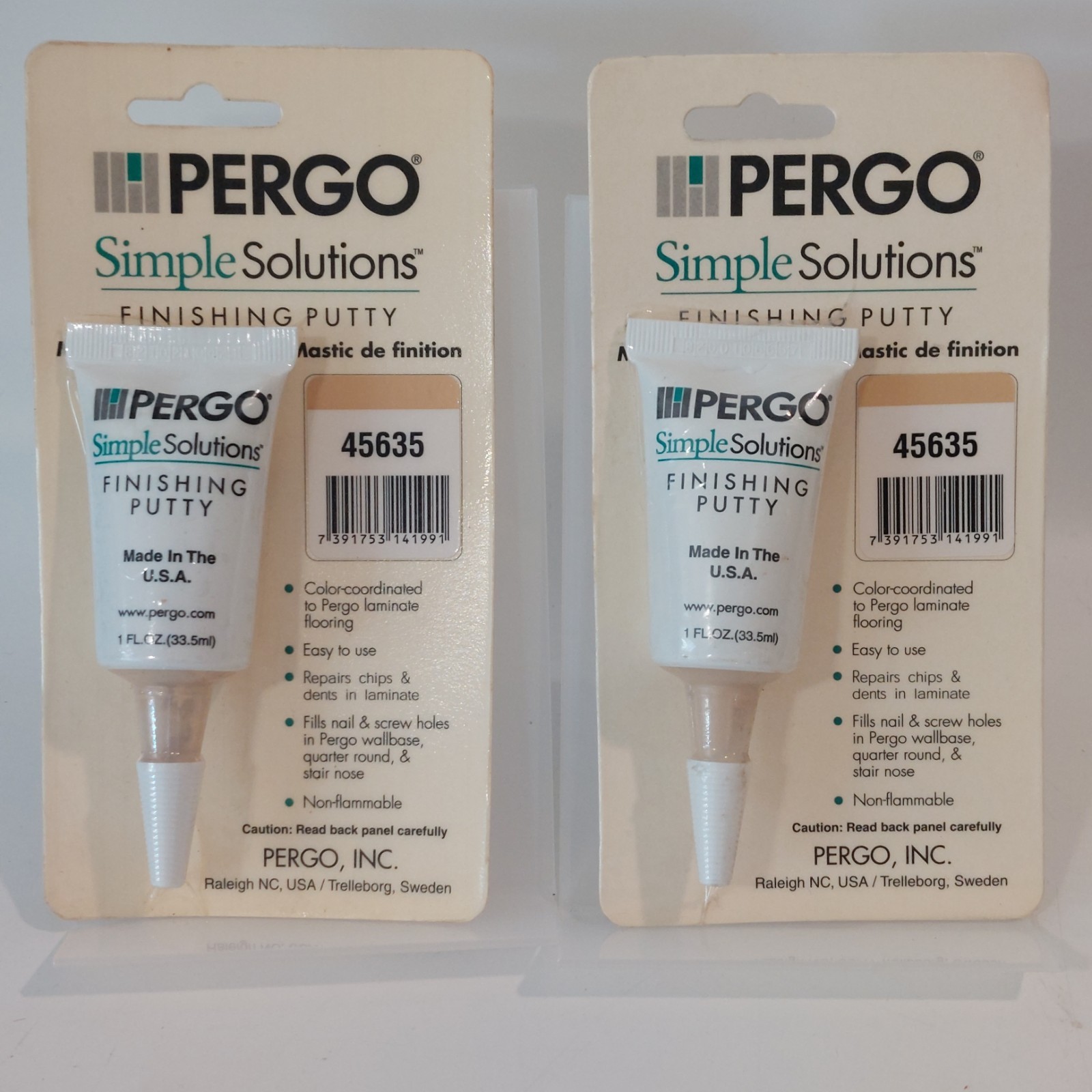2-Pergo Simple Solutions Finishing Putty Laminate Repair Color #45635 USA Made