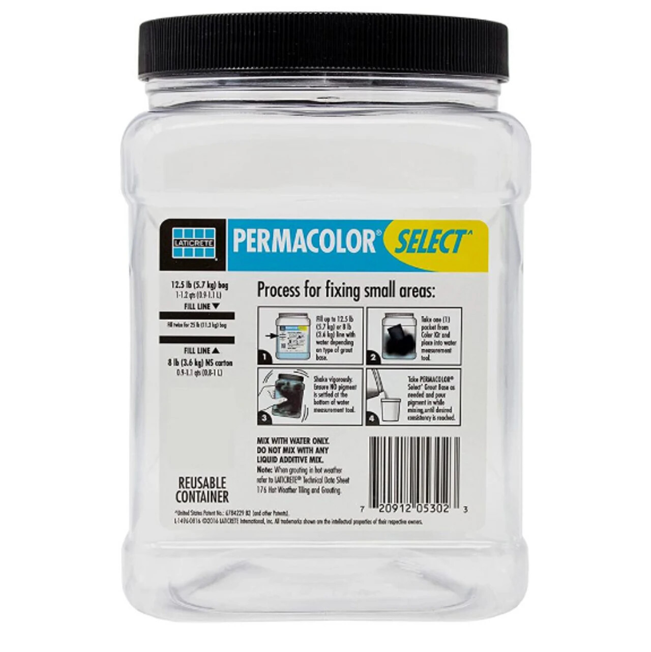 Laticrete PermaColor Select Fix-It Jug Container – 64 oz.