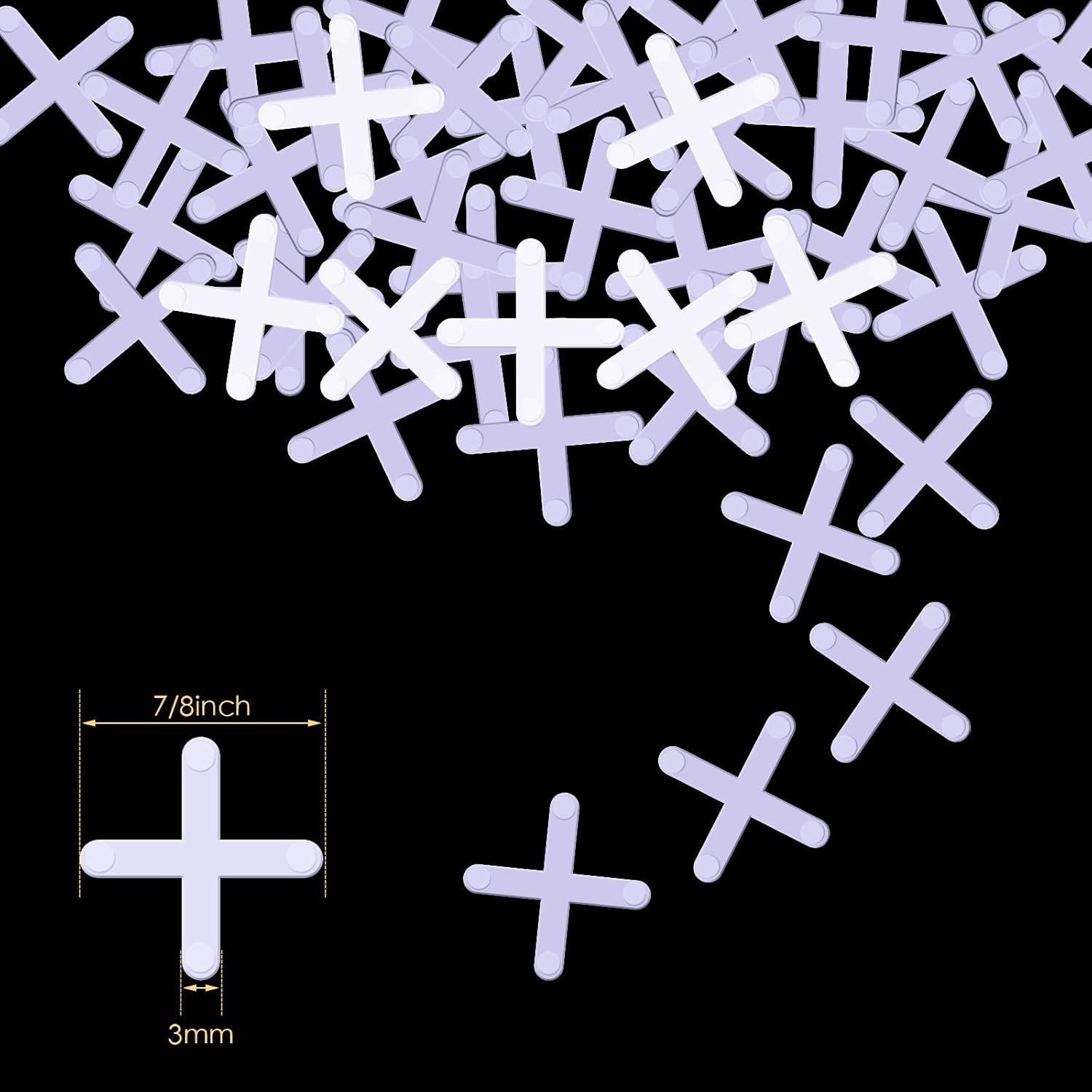 500 Pcs 1/8″ Tile Spacers Levelers Wall Floor Tile Separators for Ceramic Stone