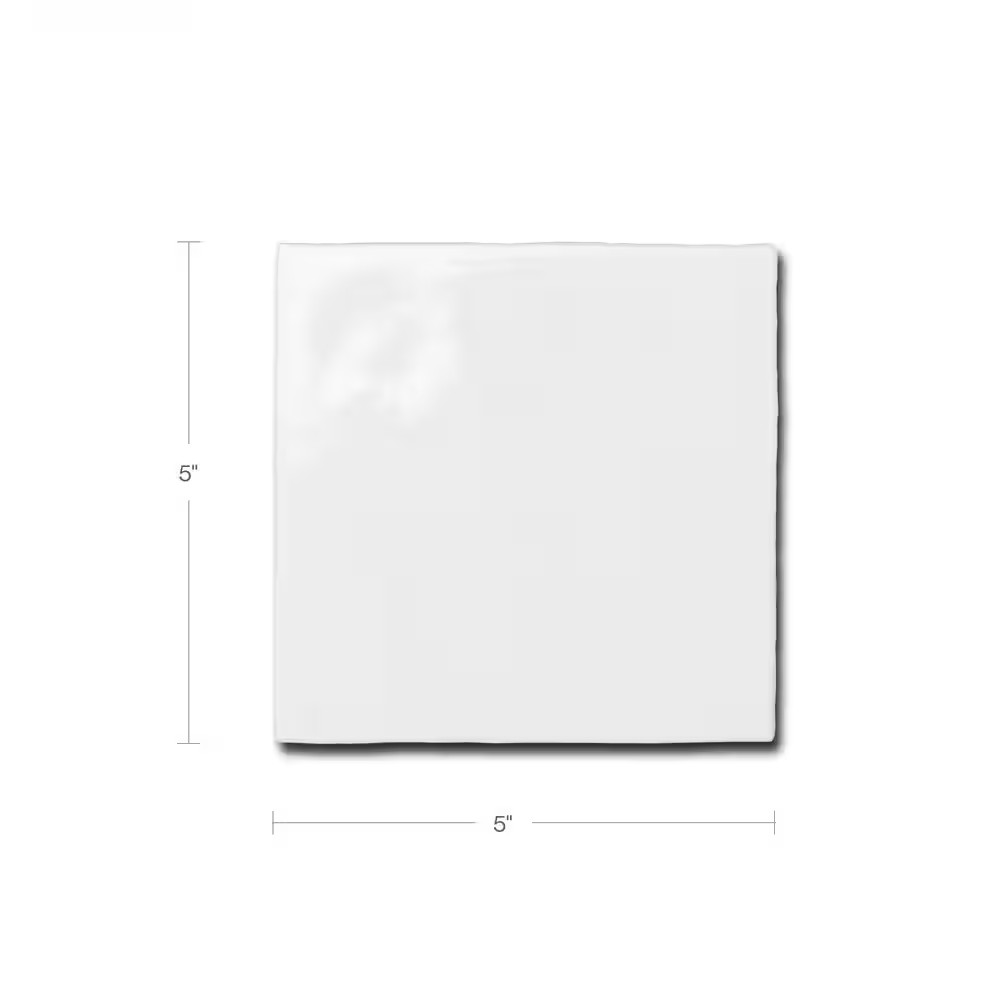 Cloe Subway Glossy White 5 In. X 5 In. Handmade-Look Ceramic Wall Tile (10.83 Sq
