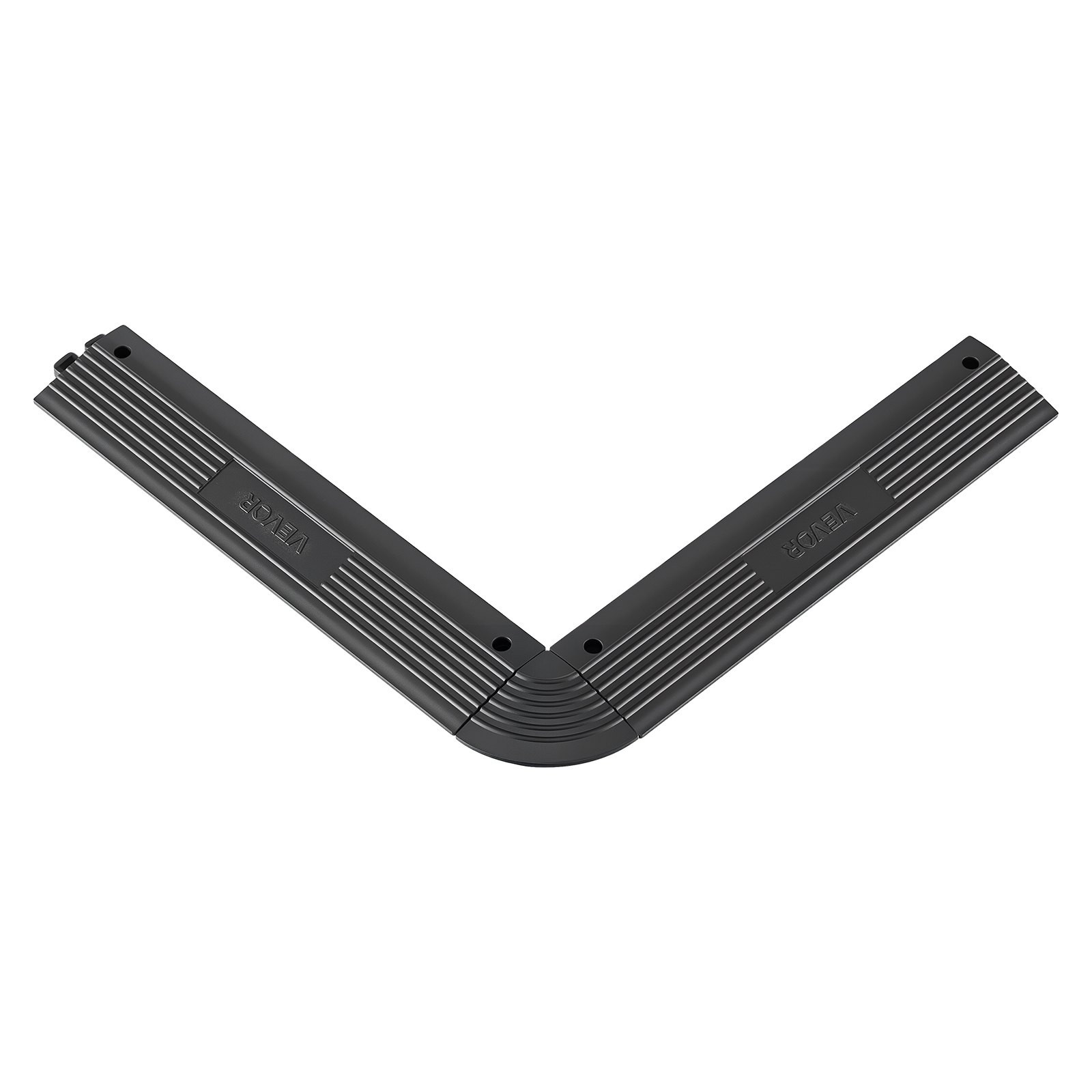 11PC Straight Garage Floor Edge Kit for VEVOR Drainage Mats Black PP Edging