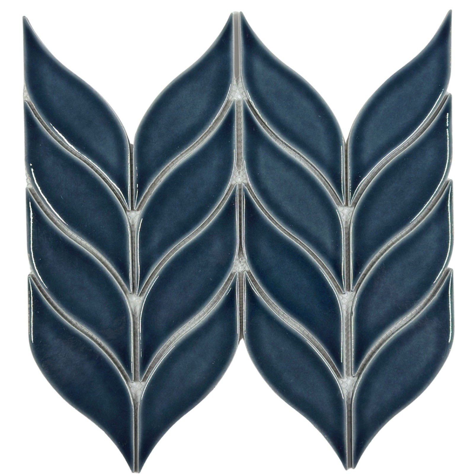 SOCI SSE-888 Winspear Navy Glossy Cambria Wall Tile Backsplash 10 Pack 11.5×12.5