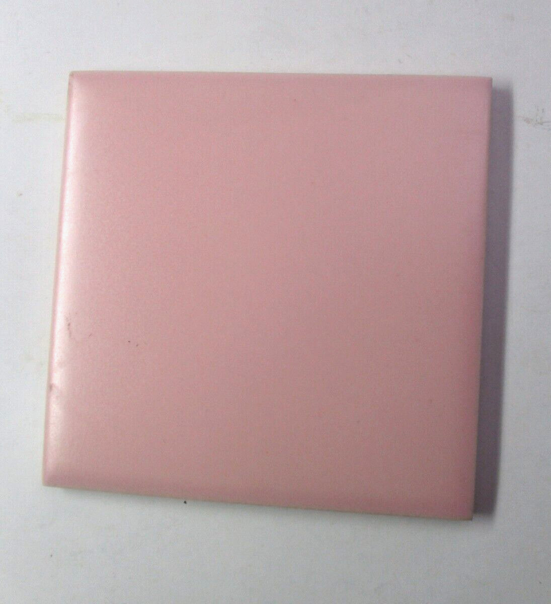 1 Ceramic Tile Robertson USA Matte Pink 4-5/16″ Square 1950s Retro Vintage MCM