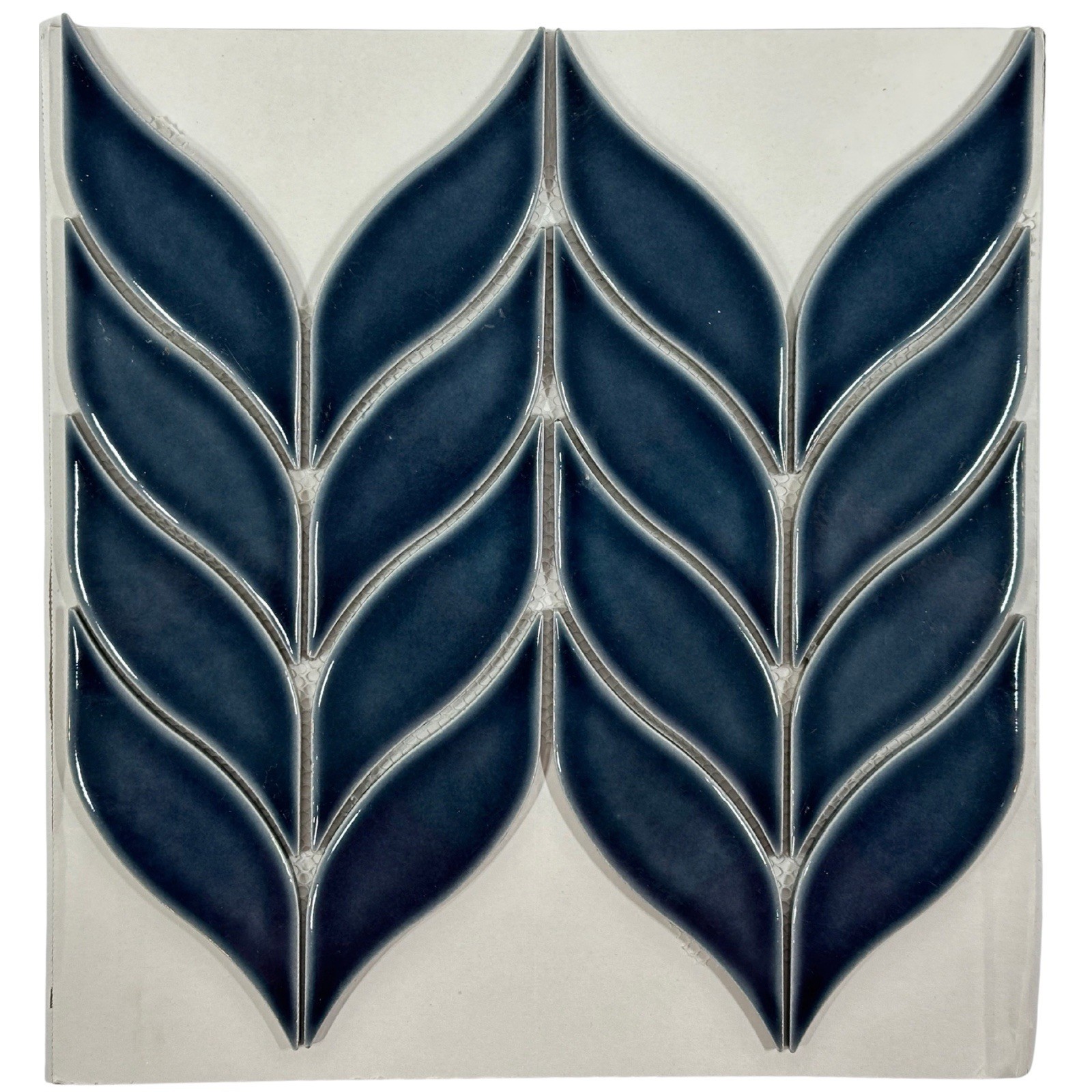 SOCI SSE-888 Winspear Navy Glossy Cambria Wall Tile Backsplash 10 Pack 11.5×12.5