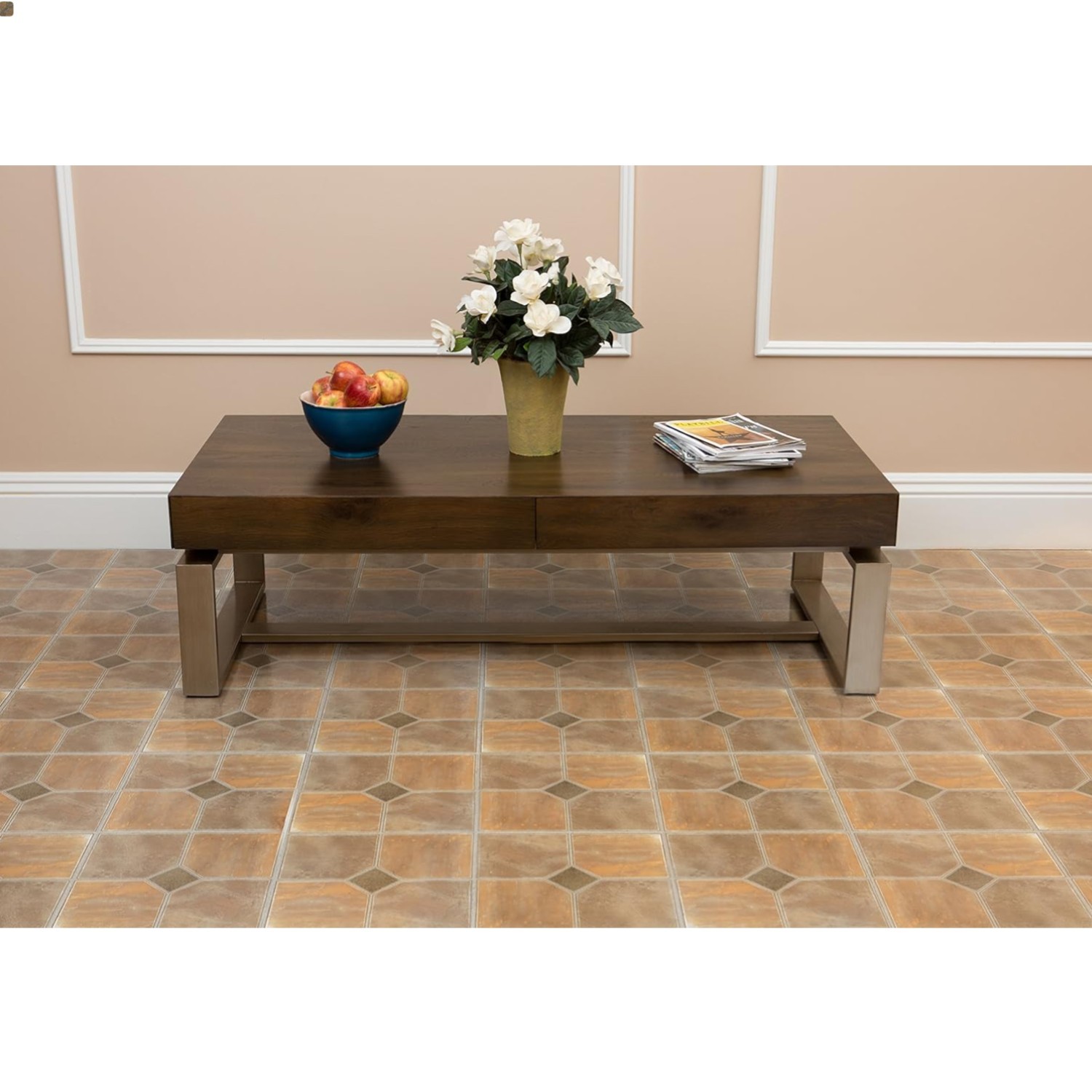 Nexus Self Adhesive 12-Inch Vinyl Floor Tiles, 20 Tiles – 12″ x 12″, Rustic S…