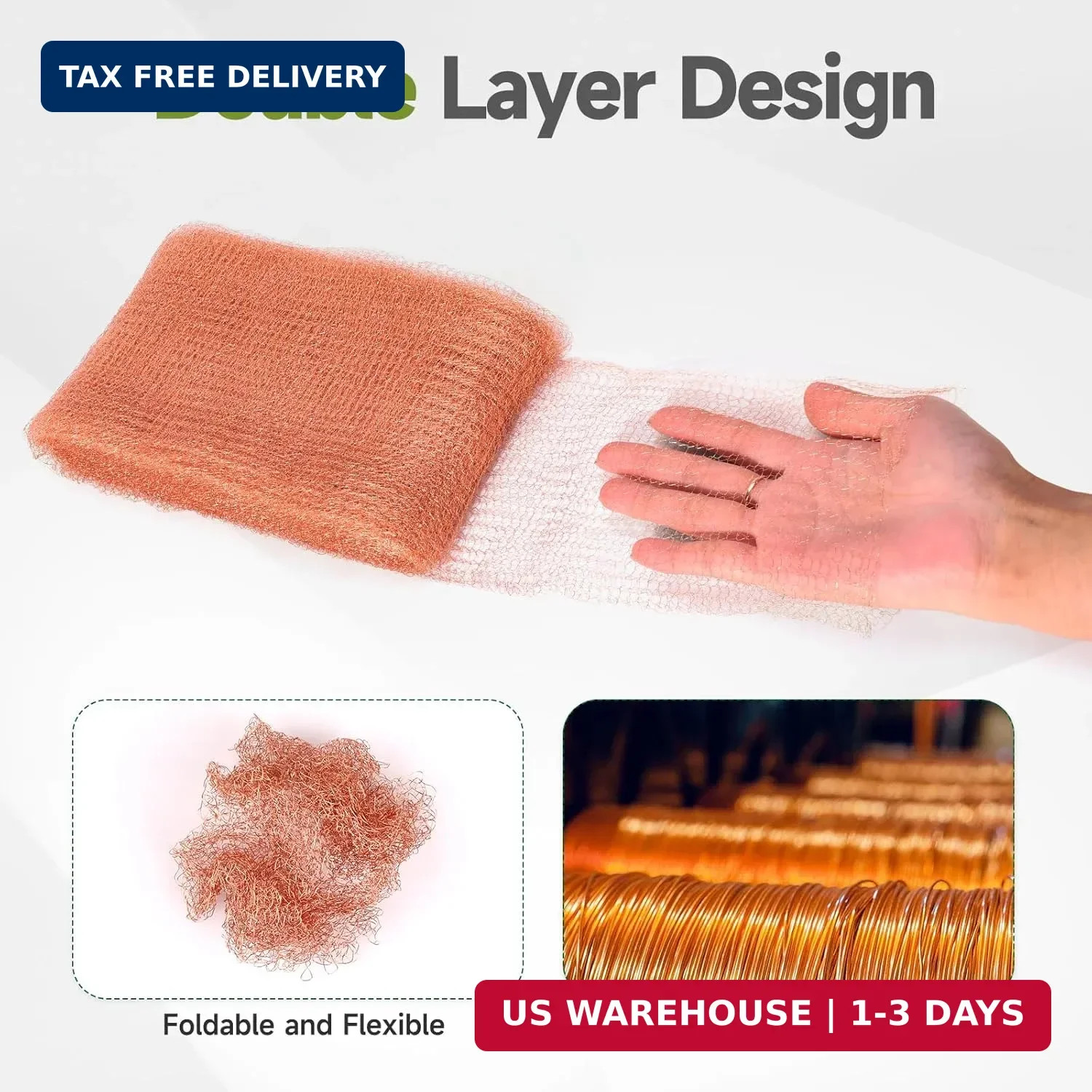 5th Gen Copper Mesh Rodent Control Set, 4in x 30ft Premium Pure Copper Wool | Ru