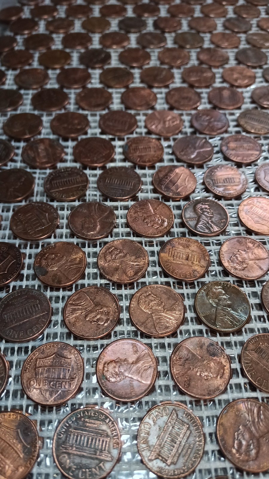 US Copper Circulated Penny LARGE Tile Sheets – Antiqued – for Floor or Wall Art