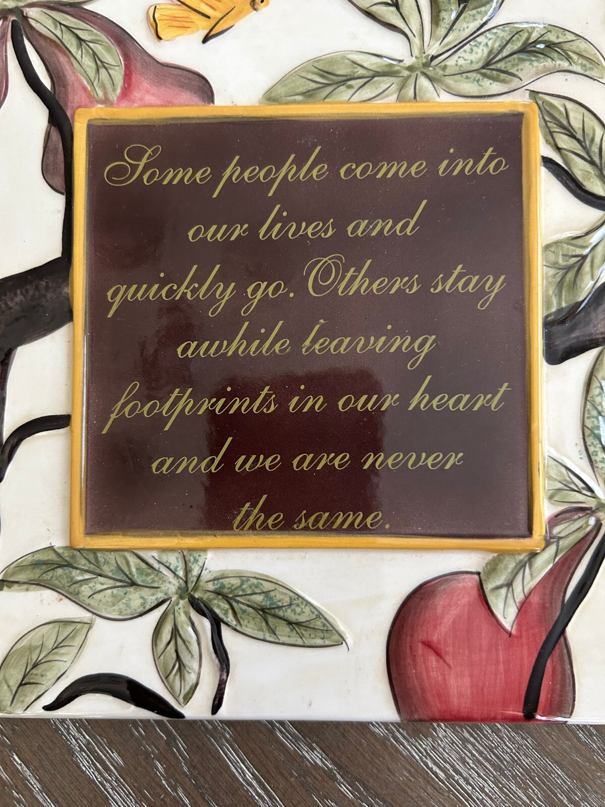 Ceramic Tile wall 7 1/2 X 7 1/2 Decorative Writing Multicolor New