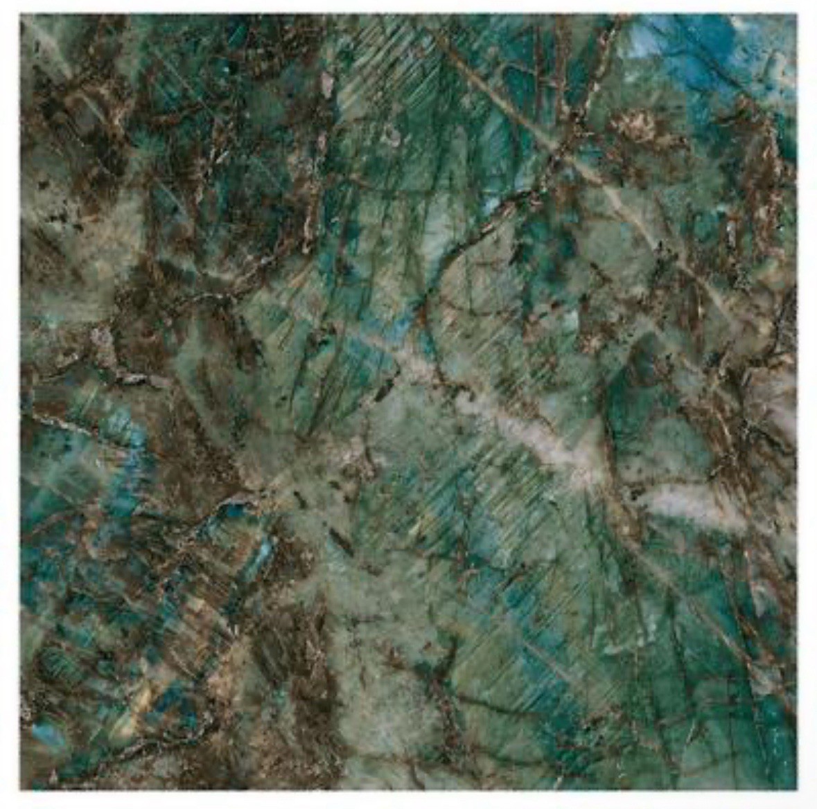 Forest Green Marble-Look Modern Glossy 48×48 Wall/Floor Tile