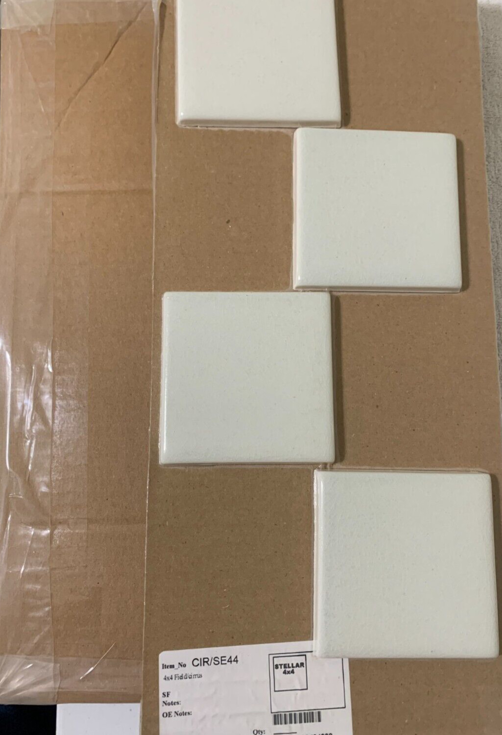 New Sonoma Tilemakers Handcrafted 4″ x 4″ Ceramic Tile Color Cirrus Crackle