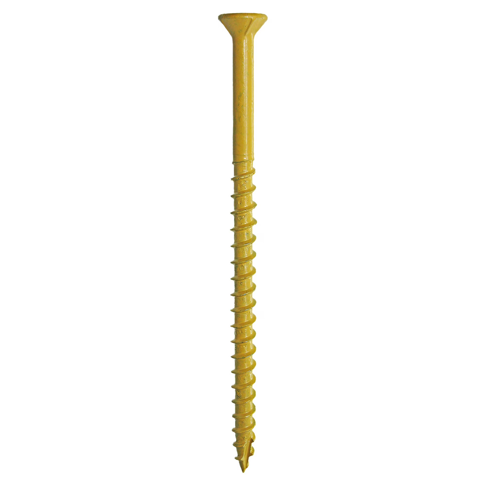 (4 pack) PrimeGuard Plus #10 x 3-1/2 in. Tan Wood to Wood Deck Screw 1lb
