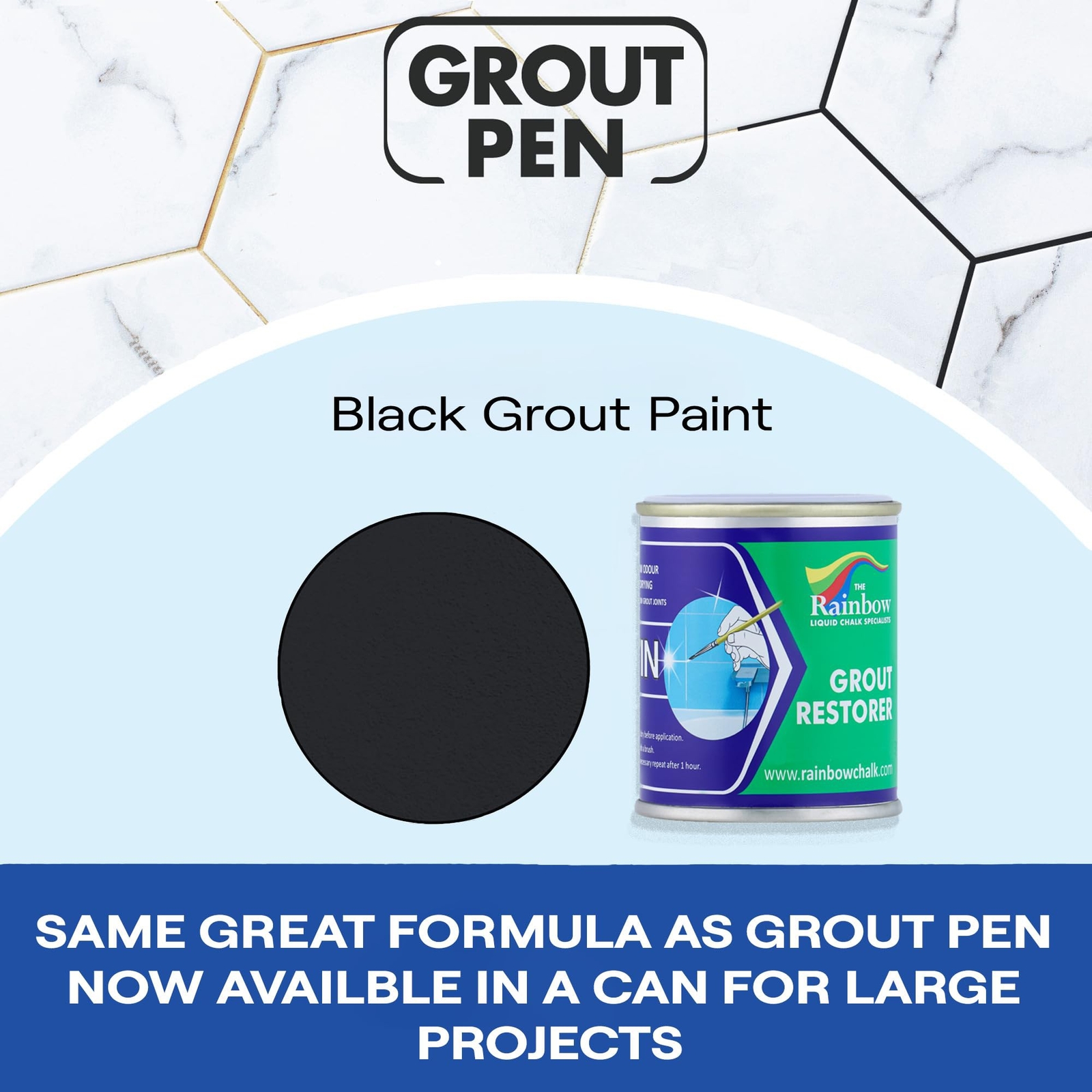 Grout Pen Black Grout Paint: Waterproof Tile Paint Grout Refresh Restorer for…