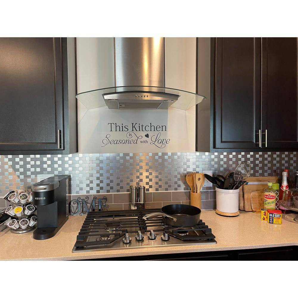 Art3d Peel Stick Metal Backsplash Tile 11.8×11.8 in Aluminum Silver 9.6 sq ft