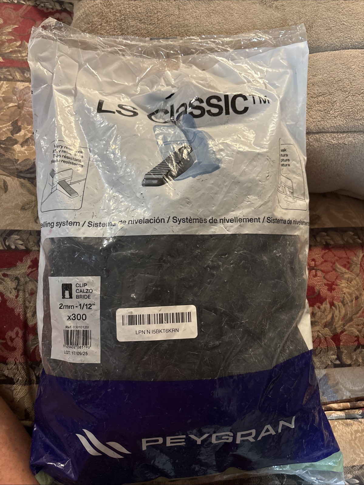 Peygran LS Classic Leveling System Clip 2mm- 1/12” – Pack Of 300 – Black