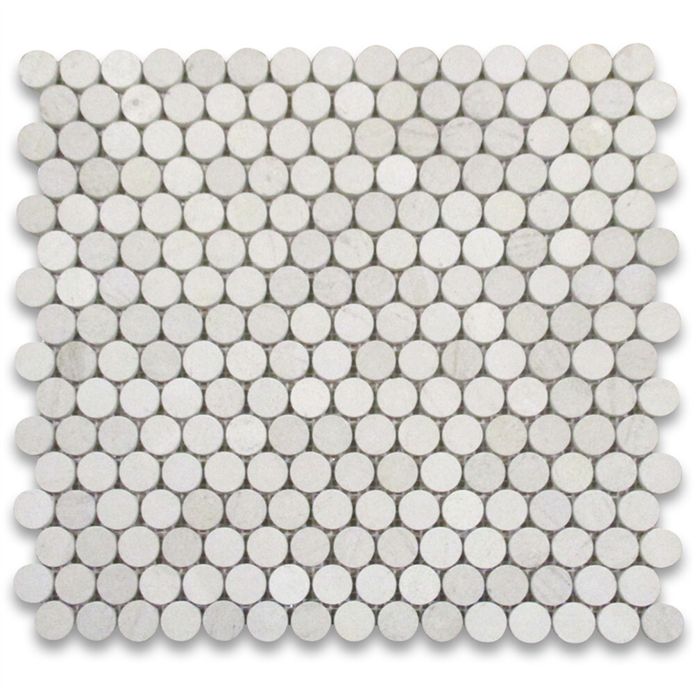 H93XH Golden Beach Moleanos Beige Limestone Quarter Round Mosaic Tile Honed