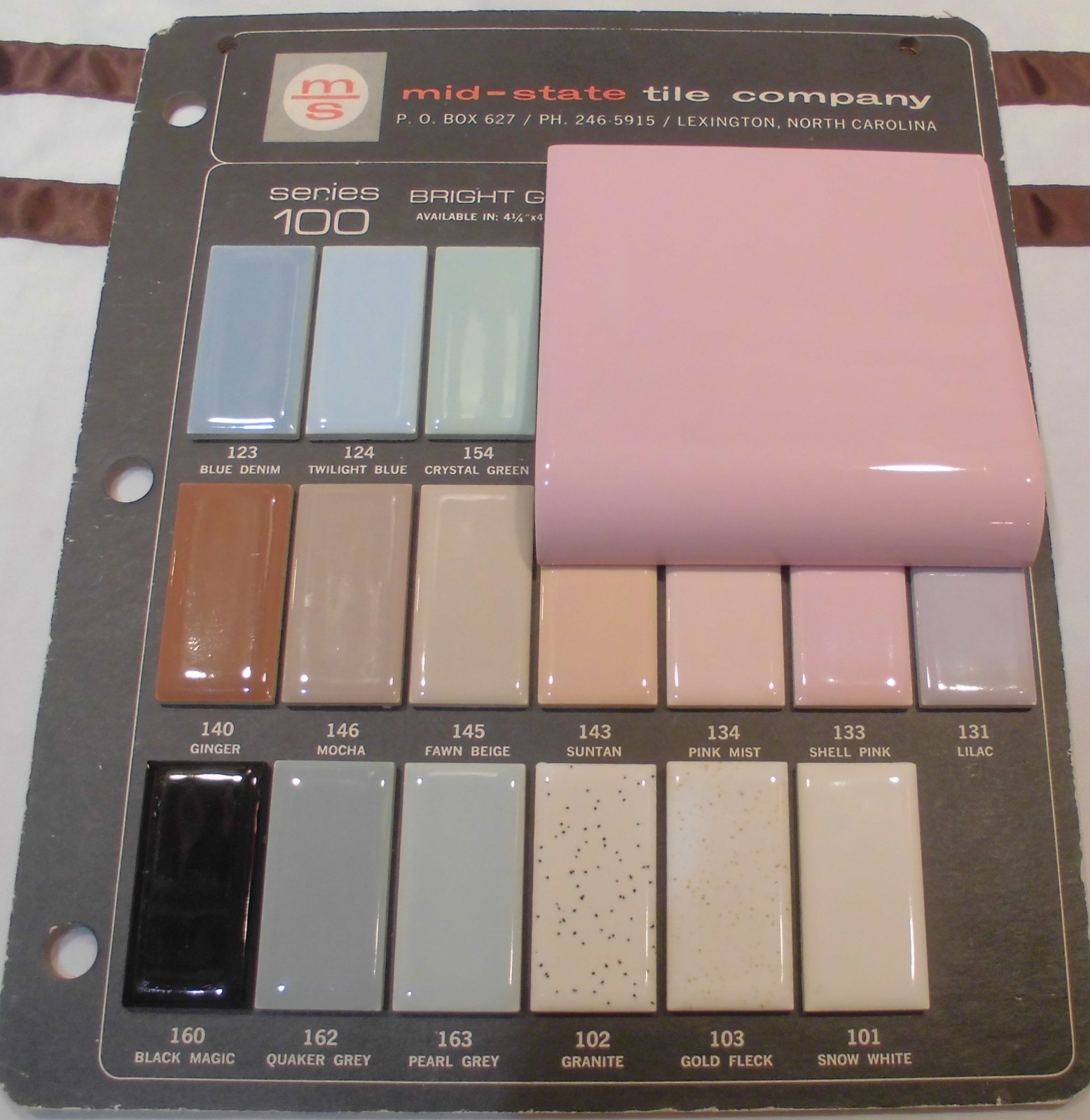 1 Shell Pink Radius Bullnose Ceramic Tile 4-3/8″ by Mid-State: Glossy Mud Caps
