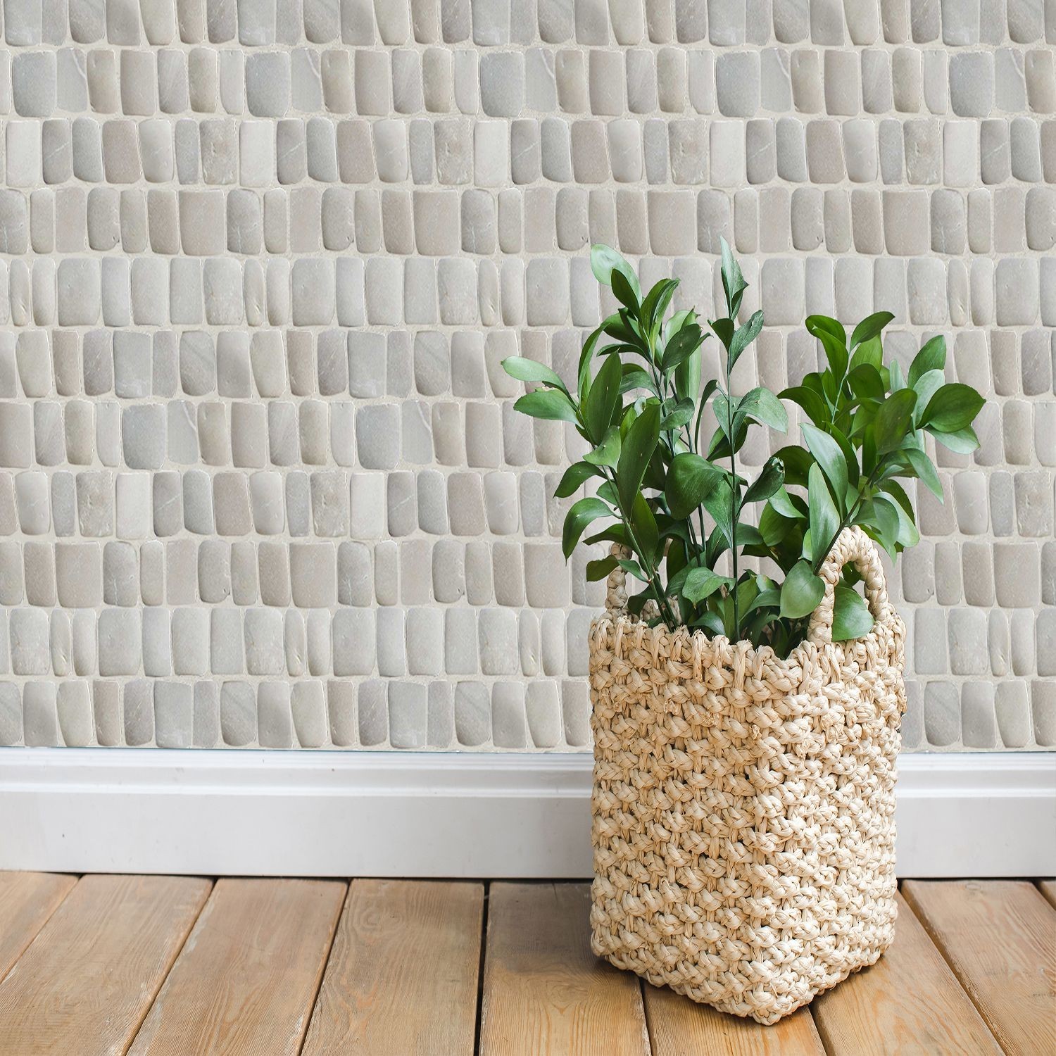 Canine Tan Natural Stone Mosaic Wall & Floor Tile ($16.8/SqFt)