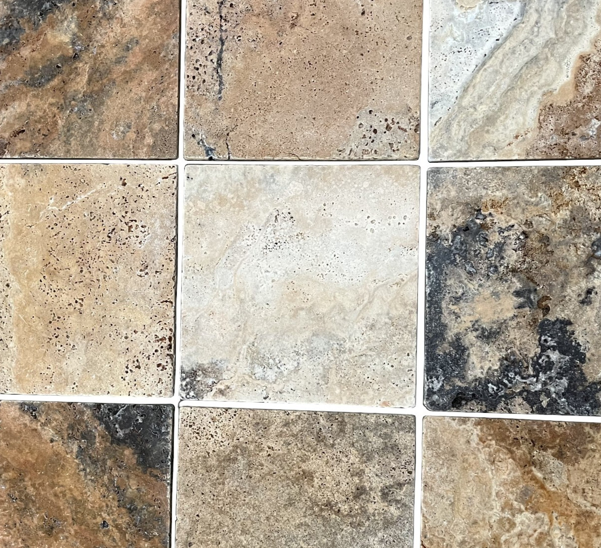 12×12 Escabaros Tumbled Travertine Tile Natural Stone (25 Square Feet) T-05B