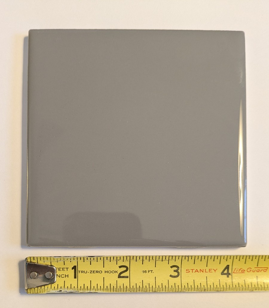 1 Daltile 4-1/4″ Glossy Tile Suede Gray Ceramic 0182 New