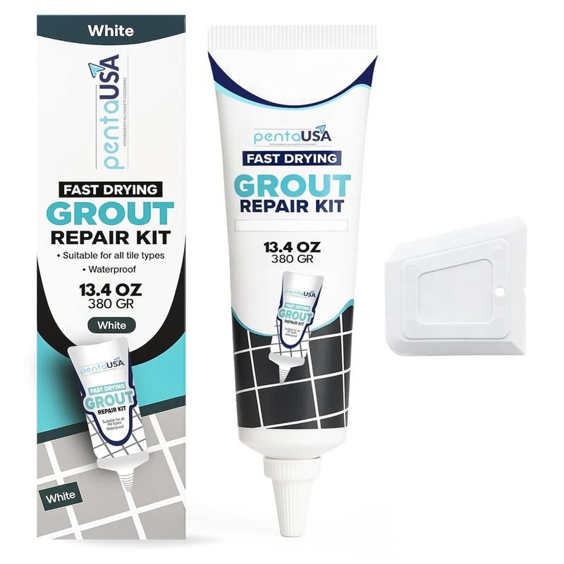 Acrylic Sanded Grout Repair Kit Water Resistant Bathroom Kitchen Tiles New