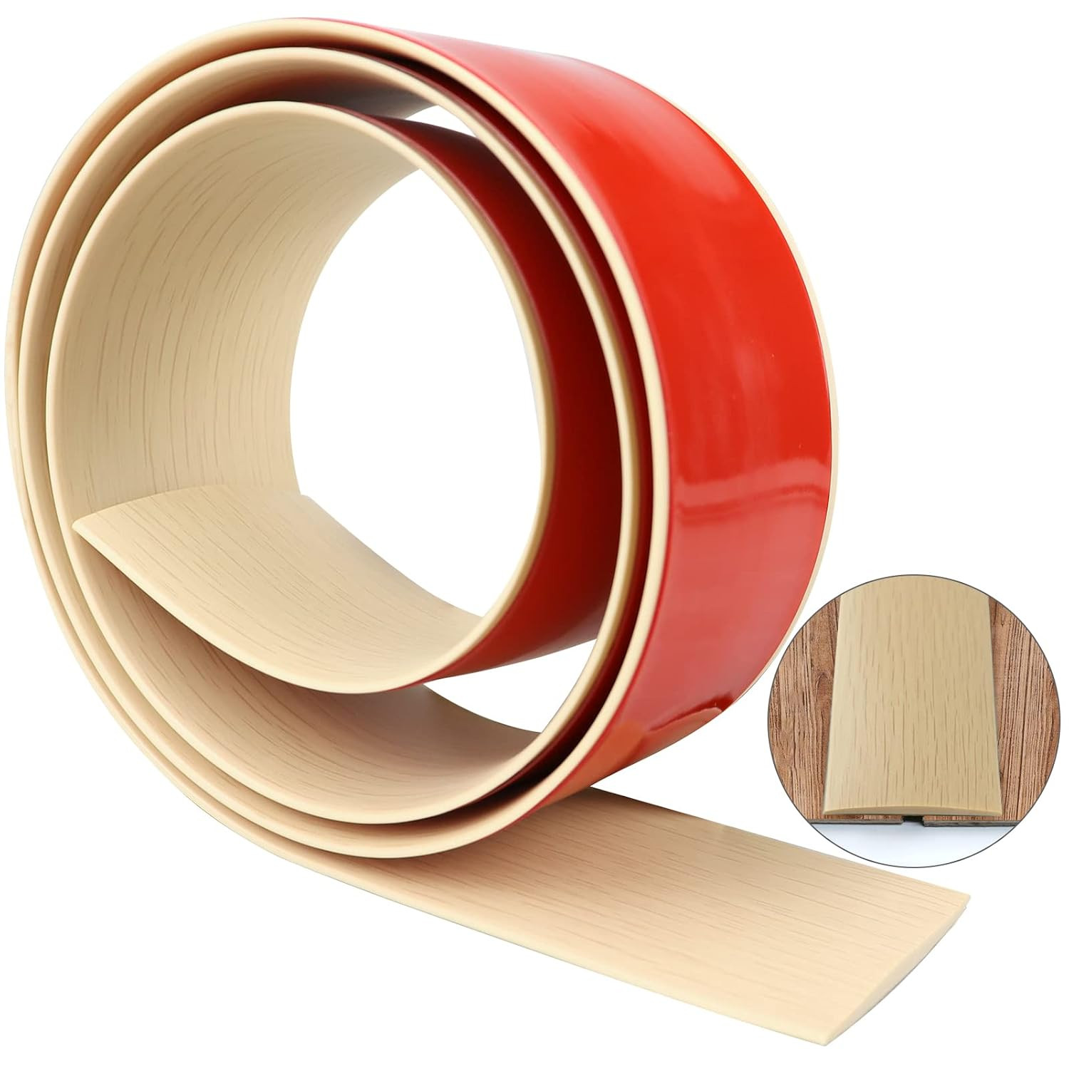 Floor Transition Strip 2″ Self Adhesive Flat Vinyl Flooring Transitions Strip wi