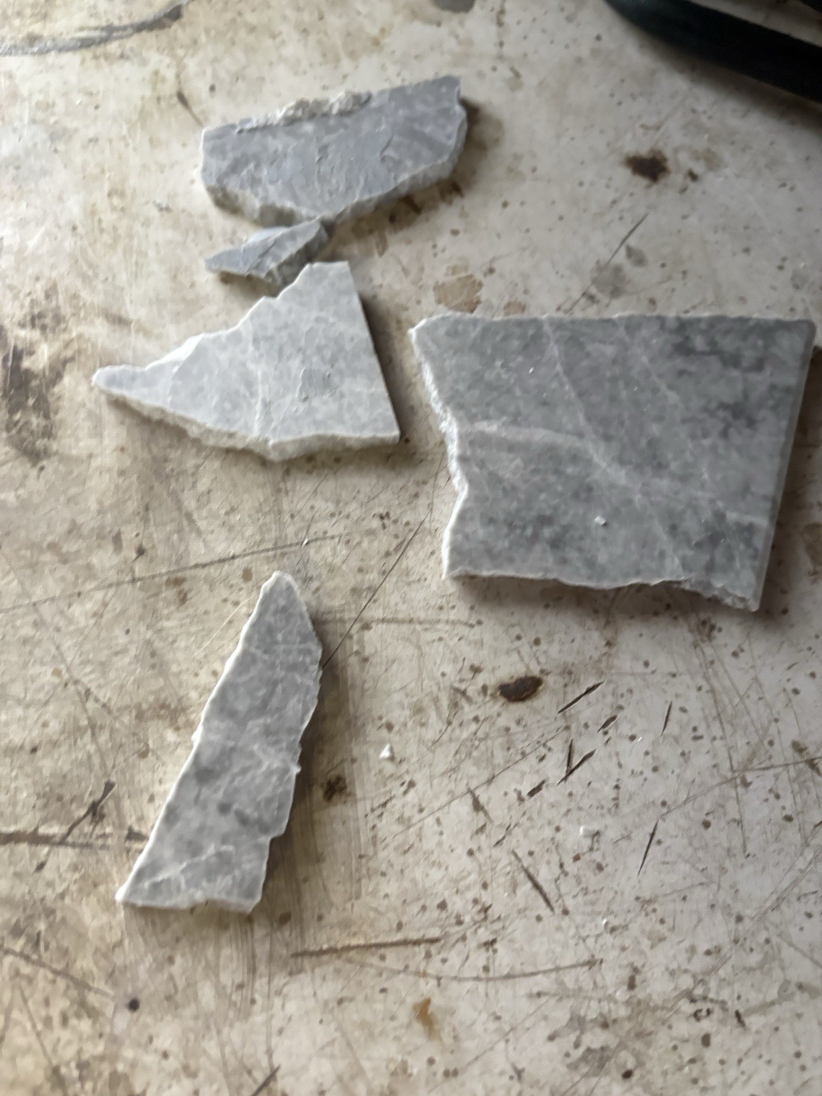 Marble-Look Gray Natural Stone Rectangle Floor & Wall Tile for Bath/Kitchen
