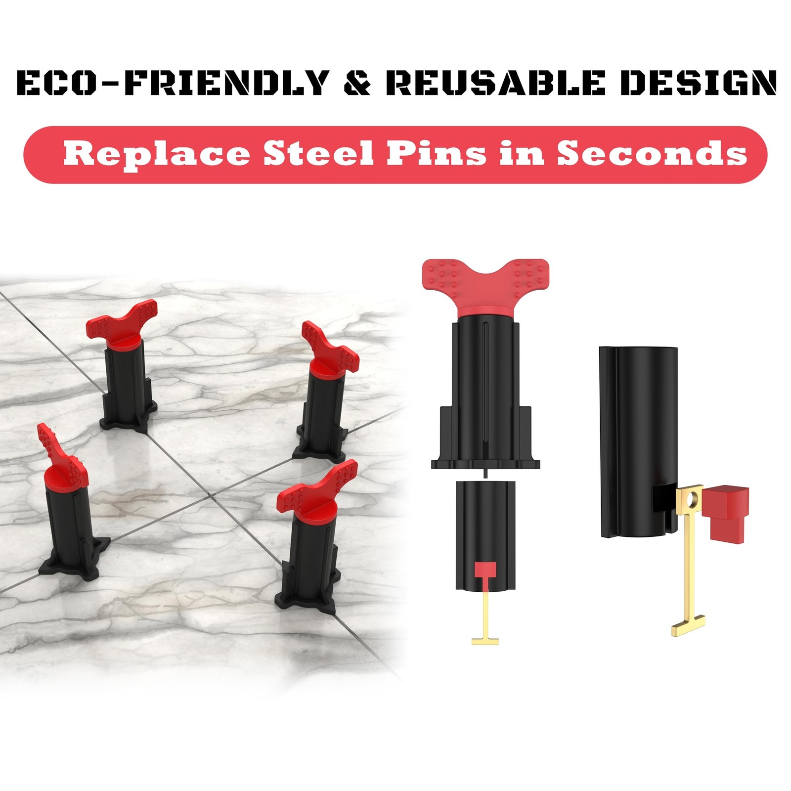 Reusable Tile Leveling System, Tile Tools for Installation, Tile Leveling Cli…