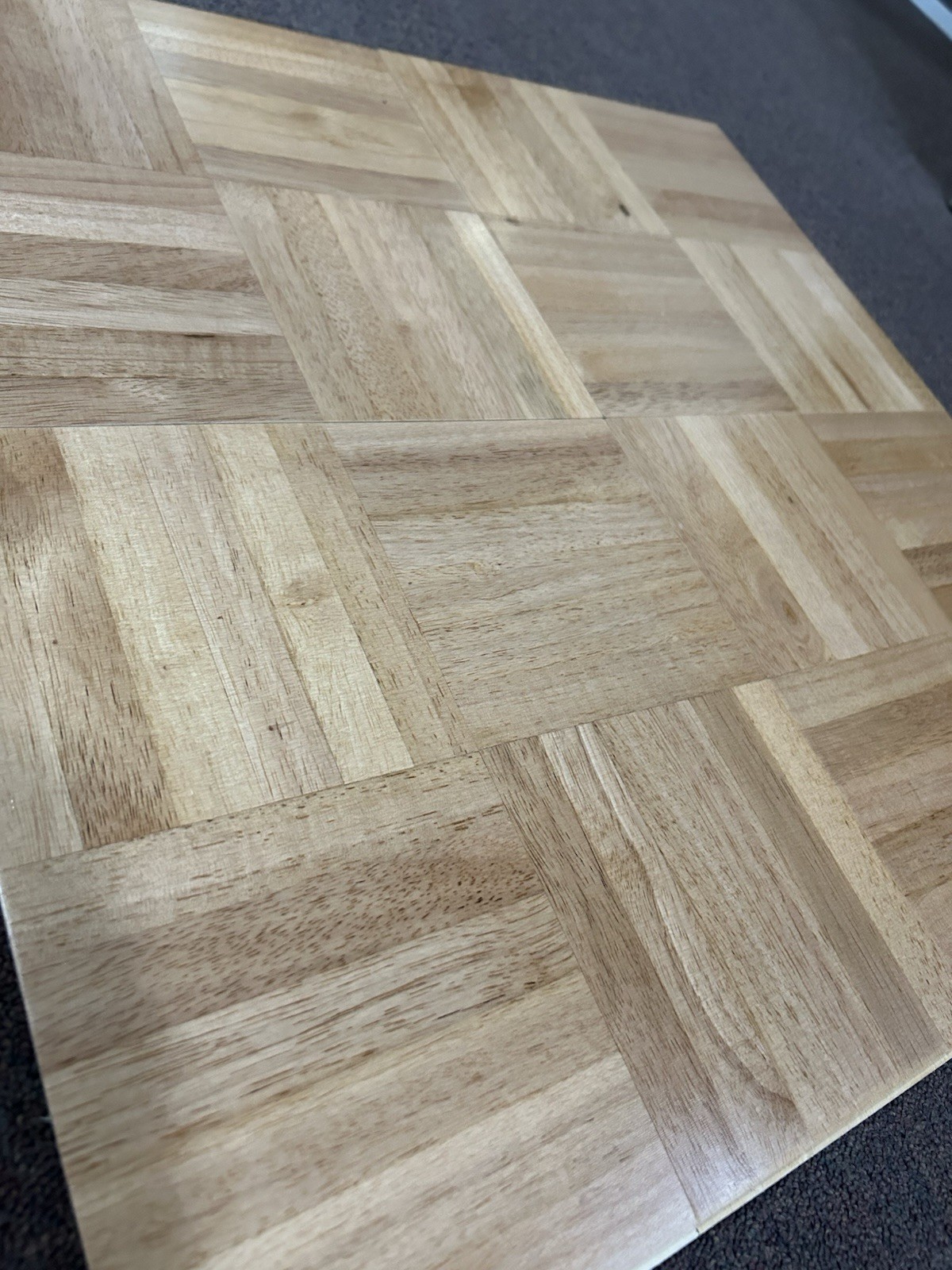 OakTree Hevea Parquet Hardwood Tile Flooring (10 Tiles/Package) CHESTNUT NEW!