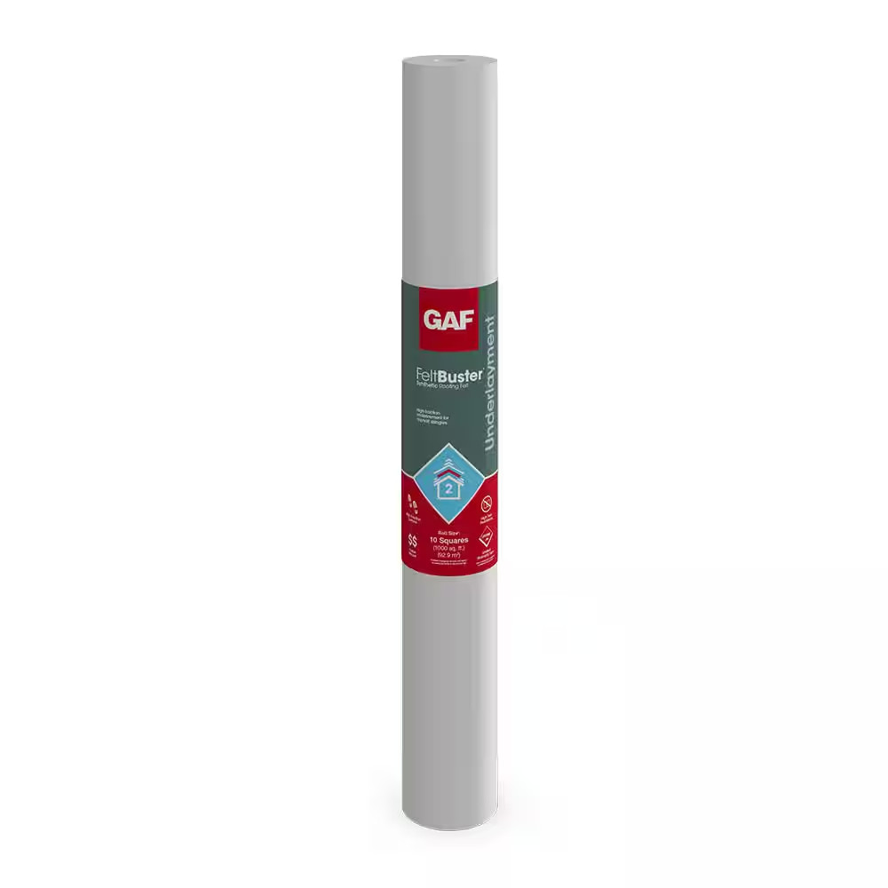 1000 Sq Ft Synthetic Roofing Underlayment Roll Heavy-Duty Roof Barrier