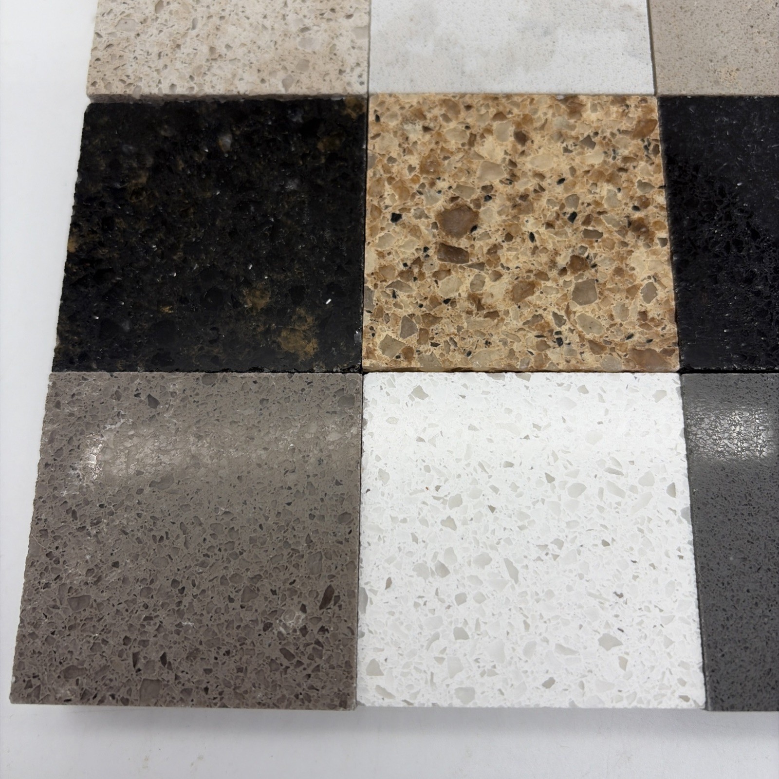 DuPont Zodiaq Quartz 12 Pc Swatches 2×2 Countertop Tile Sample Lot Corian Quartz