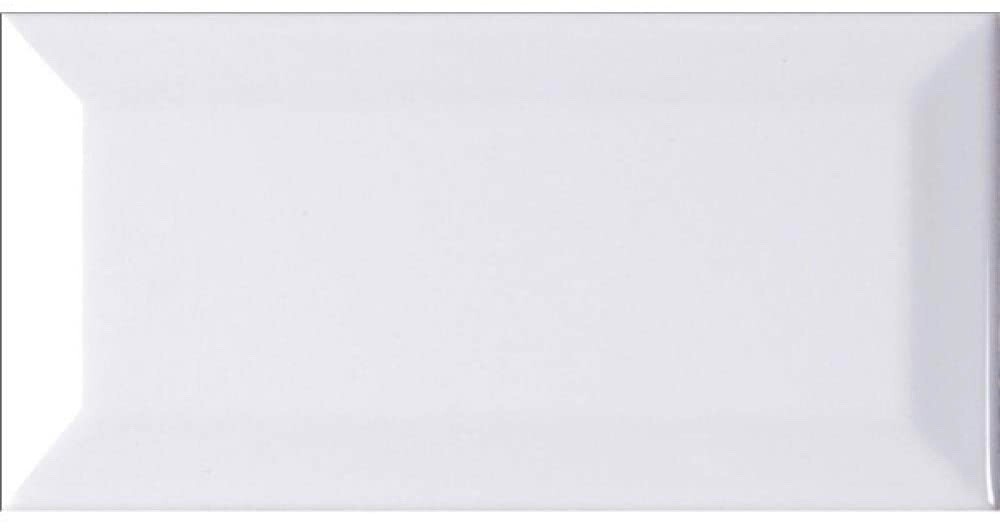3×6 White Beveled Glossy Ceramic Genuine Subway Tile MADE IN USA (1 PIECE)