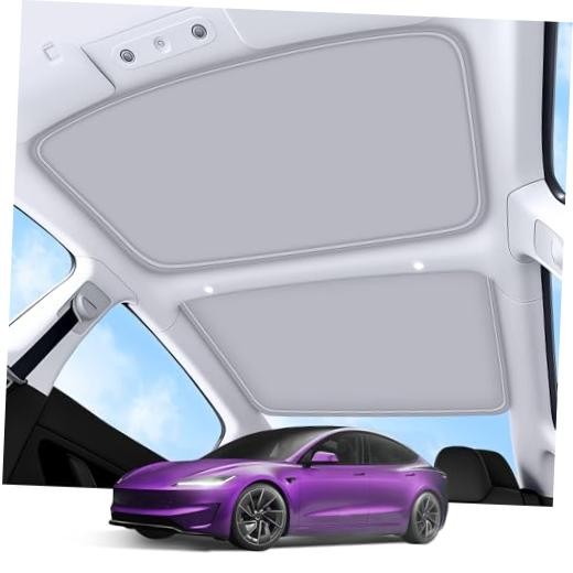2026 Upgrade Sunshade Roof For Tesla Model 3 Model 3 2022-2026 Beige