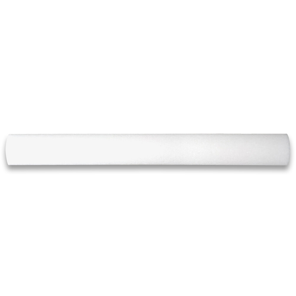 T16H Thassos White Marble Quarter Round Pencil Liner Trim Molding Honed