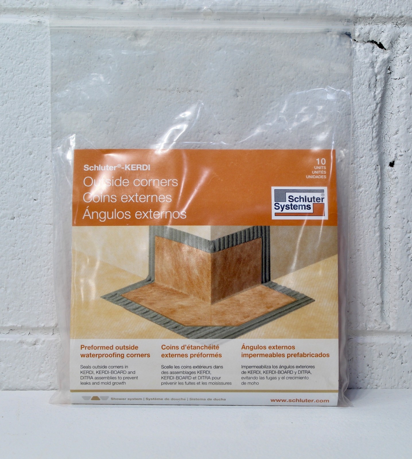 Schluter ‎KERECK/FA 10 4mil Thick OUTSIDE Waterproofing Corner (10-Pack)