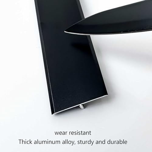 Aluminum T Molding Floor Transition Strip, Black, 4ft, 10 Pack