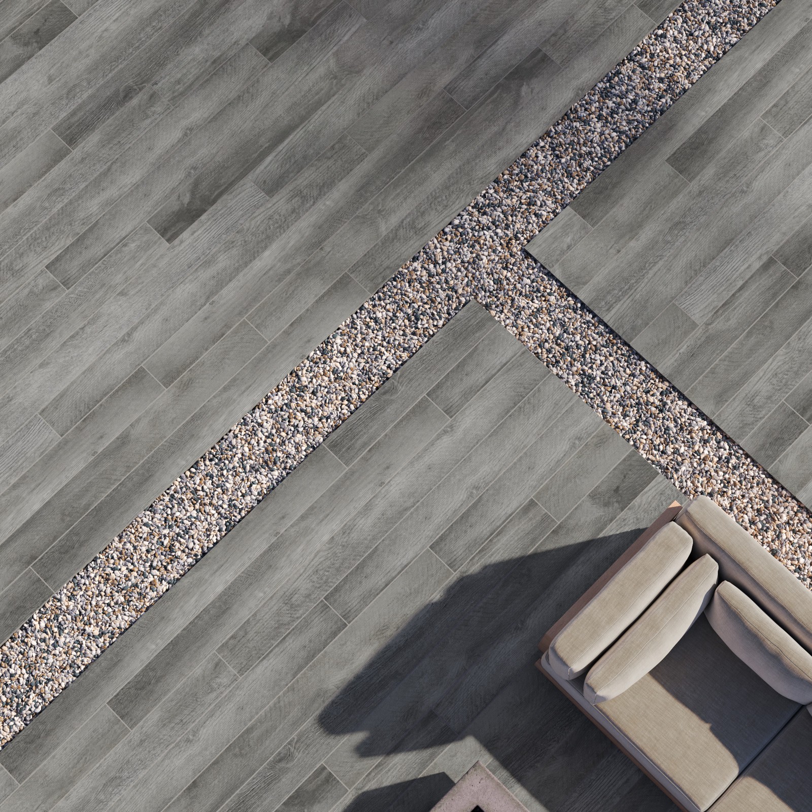 Ackland AKLNP8X47M-CA 8″ x 47″ Rectangle Exterior Paver Tile – – Hidden Hickory