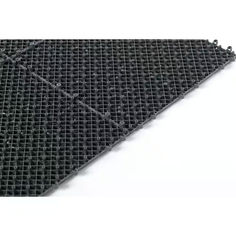 Plastic Interlocking Cobbled Stone Look Garden Pathway Tiles, Decorative Floor G