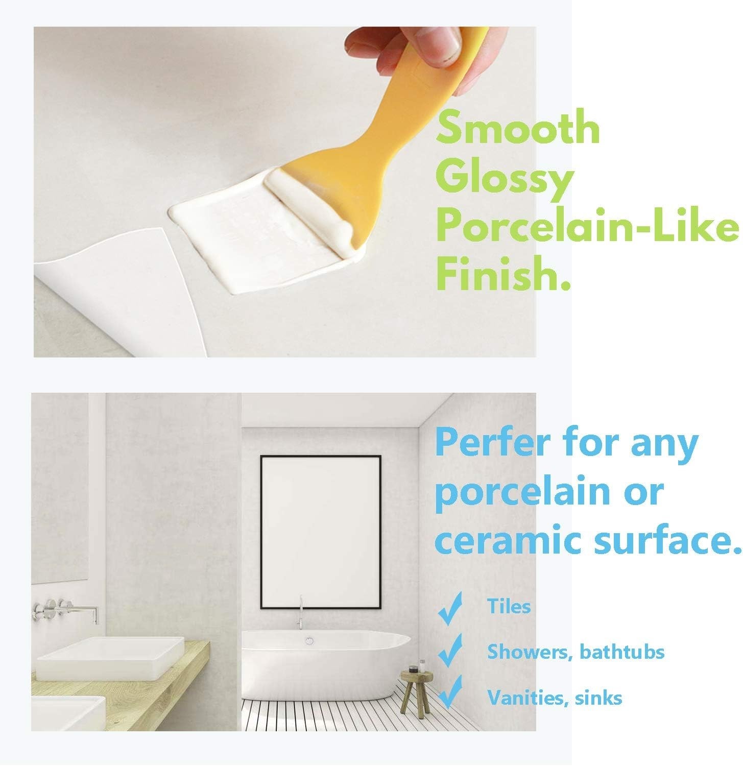 Tub and Tile Repair Kit White Porcelain Ceramic Acrylic Fix Chips Cracks Dents