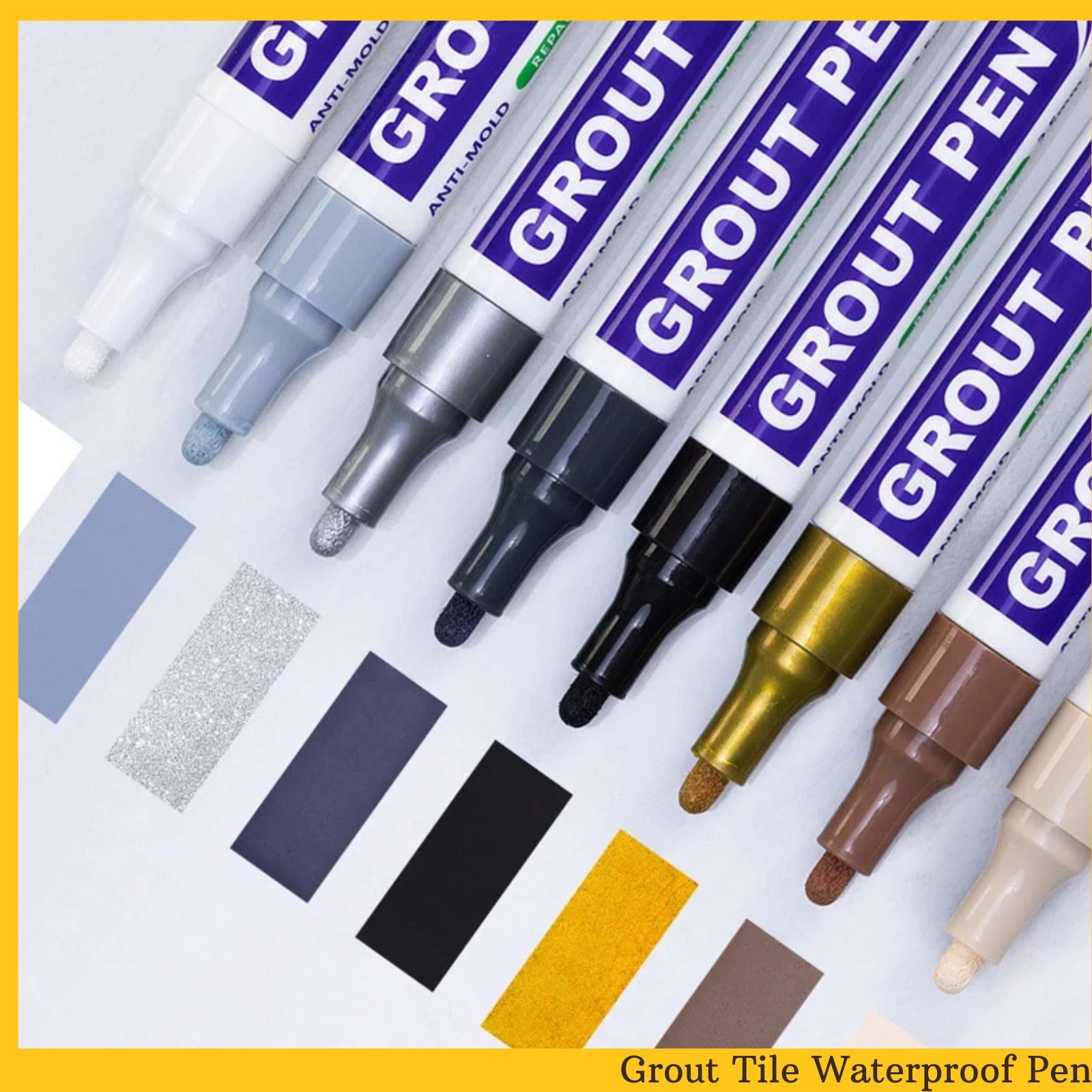 Waterproof Tile Grout Pen Repair Sealer Marker White 8 Colors Bathroom Kitchen
